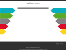 Tablet Screenshot of oralhistoryau.org